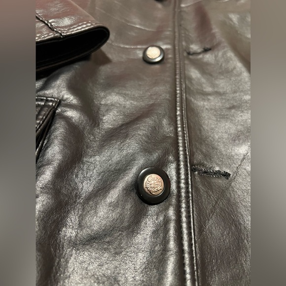 GV Jacket Mens Faux Leather Handmade Pockets Made In Italy - Picture 4 of 8